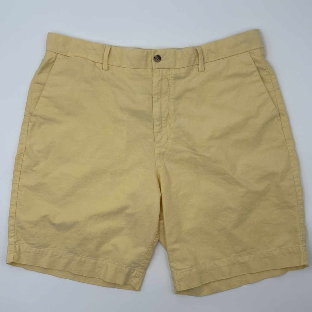 Polo Ralph Lauren Shorts Mens 36 Yellow Classic Fit Chino Flat Front 9" Inseam